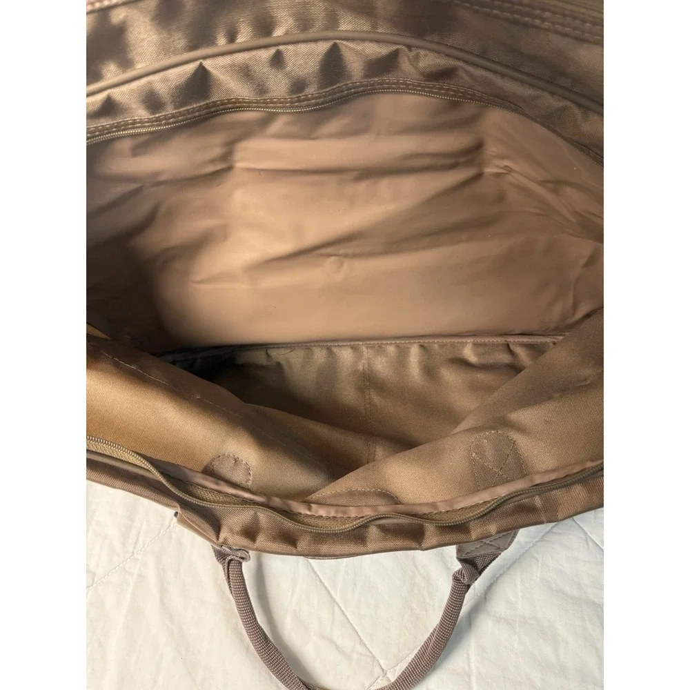 Verdi Brown Nylon Duffel Carry On Travel Bag w/ Shoulder Strap &‎ Duffle Bag (2)